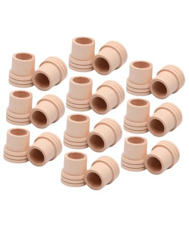 Magiclulu 20 pieces moxa fire extinguisher wood Moxa accessories wood moxa fire extinguisher wood fire extinguisher cap fire extinguisher for moxa roller moxa wood accessories wood fire extinguishing for moxa