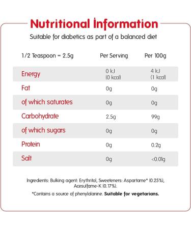 Sugar Free Sweetener Bundle which Contains Canderel Sugarly Granulated Sweetener 275g - Pack of 3 with Grocery List Card - Buy Online on GoSupps.com
