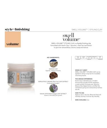 Brocato Swell Volume Styling Clay 2 Oz - Volumizing Hair Clay for Men & Women | Heat Activated Texturizer & Volumizer for Fine, Thin Hair - Buy Online on GoSupps.com