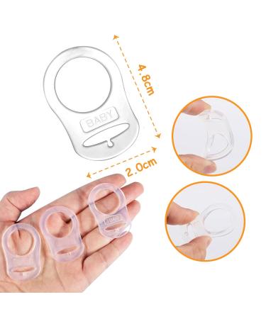 ZXC Home 10 PCs Transparent Silicone Button Ring - Durable Baby Pacifier Holder Clip Adapter for Pacifier Chains - International Shipping Available - Buy Online on GoSupps.com