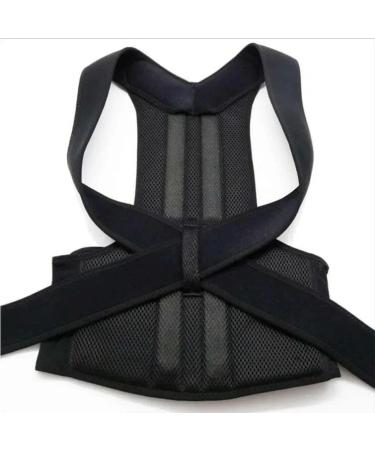 Back Waist Posture Corrector Adjustable Adult Correction Belt Waist Trainer Shoulder Lumbar Brace Spine Health Support Belt Vest Black S - Buy Online on GoSupps.com
