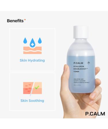 P.CALM Hyaluron Doubleshot Toner 200ml | Vegan Deep Hydrating Facial Toner with Hyaluronic Acid & Centella Asiatica | Korean Skincare for Sensitive Skin - International Shipping Available - Buy Online on GoSupps.com