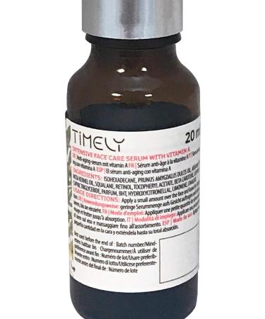 TiMELY Intensive face care serum with vitamin A 20 ml vitamin E sweet almond oil argan oil retinol anti aging eliminates redness helps to lighten sun spots - Buy Online on GoSupps.com