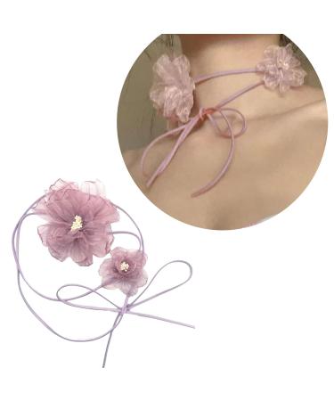 Oralgo's Unique Band Tie Necklace - Chic Black Thread Flower Jewelry for Every Occasion - Buy Online on GoSupps.com