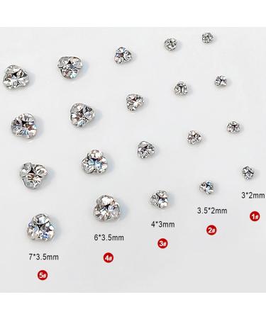 FEIlei 10Pcs Flatback Glass Nails Rhinestones Nail Art Decoration Manicure Accessory - Buy Online on GoSupps.com