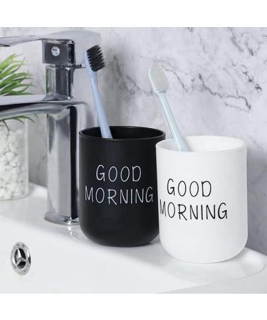 Ezydka Toothbrush Mug Set - 2 Plastic Bathroom Cups for Couples | Durable Oral Care Storage | Perfect for Home Use - Buy Online on GoSupps.com