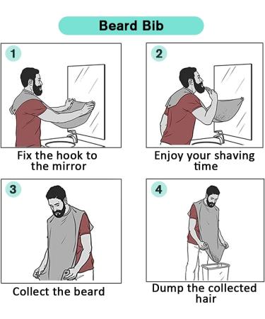 Beard Bib Apron for Men - Easy Shaving and Trimming with Non-Stick Beard Cape and Suction Cups - Grooming Cloth - Best Men's Gift - Buy Online on GoSupps.com