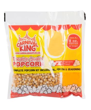 Carnival King All-In-One Popcorn Kit for 8 -10 Ounce Poppers - 24/Case Clear 24 Case