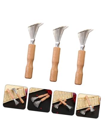 Shop Minkissy Cleaning Brush Set - 3 Piece Ergonomic Wire Accessories for Home & Salon - Mini Yellow Bristle Cleaner Tool - Buy Online on GoSupps.com