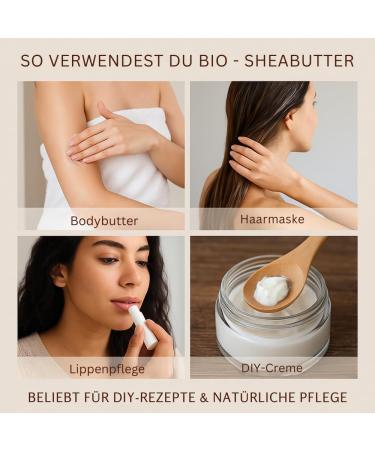 Beurre de karit bio 250 g - Press froid et non raffin - 100 % naturel - V g talien - Pour la peau les cheveux et les cosm tiques DIY - Beurre de soin issu de l'agriculture biologique contr l e - Buy Online on GoSupps.com