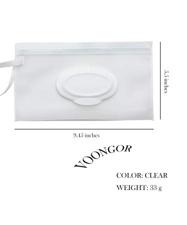 VOONGOR Portable Wet Wipe Pouch - Reusable Travel Holder for Baby Diaper Wipes (Clear) - Buy Online on GoSupps.com