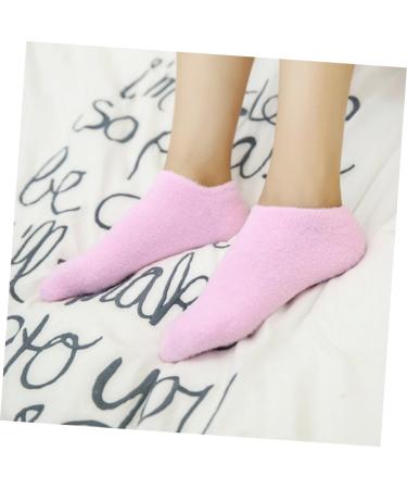 Ipetboom 3 Pairs Gel Lining Socks Cotton Oil Socks Gel Dry Feet Socks Dry Heel Oil Socks Dry Heel Spa Socks Oil Infused Socks Moisture Socks Spa Gel Socks Foot Miss Moisturizing Socks Pink - Buy Online on GoSupps.com