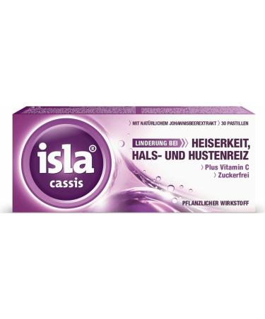 Isla 30x Lozenges/Drops - Assists against irritation in the mouth throat and pharynx - suitable for tickly throat Excessive strain on the vocal cords Dry air Restricted nasal respiration. (Cassis) - Buy Online on GoSupps.com