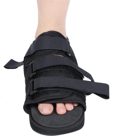 Postoperative Recreational Shoe - Adjustable Medical Support for Broken Foot Toe & Stress Fractures | L-Black - Buy Online on GoSupps.com