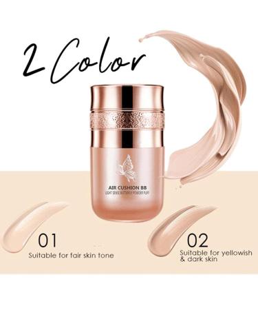 Butterfly Pillow BB Cream - Air Cushion Moisturizing Concealer & Light Make-Up with Sponge | Easy Application Natural Skin Color - Buy Online on GoSupps.com