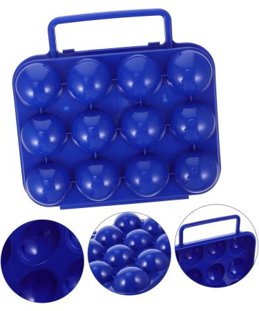 Hohopeti 2pcs Portable Egg Carton Plastic Storage Bin Stackable Egg Holder Refrigerator Organizer Travel Tray - Buy Online on GoSupps.com