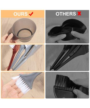 YGDZ Professional Hair Dye Brush and Bowl Set - 4 Tint Brushes & 2 Mixing Bowls - Buy Online on GoSupps.com