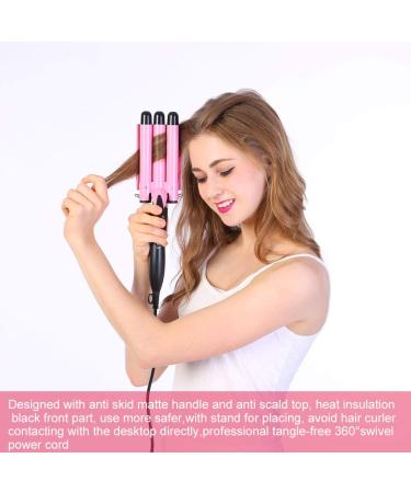 Hair Curling Roll Ceramic Iron - Temperature Adjustable 3 Barrels 4 Sizes | Portable DIY Curly Hair Styling Tool (22mm - Buy Online on GoSupps.com
