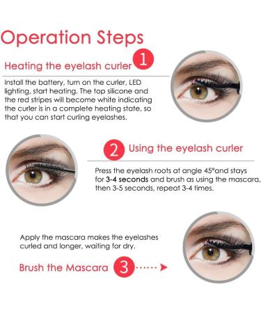 Mini Electric Eyelash Curler - Portable Heated Applicator for Beginners | Lasting Results in Black - Buy Online on GoSupps.com