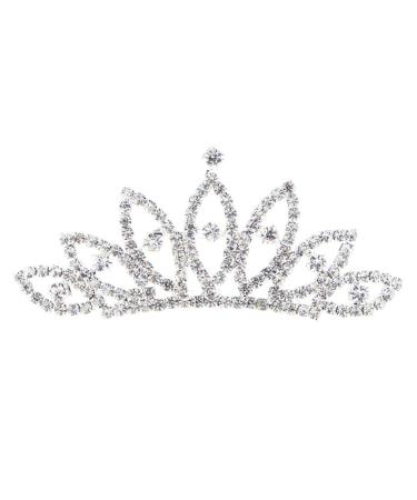 Lurrose Princess Crown Comb Mini crown hair comb small tiara comb for Flower Girls Wedding Bride Prom Birthday Party