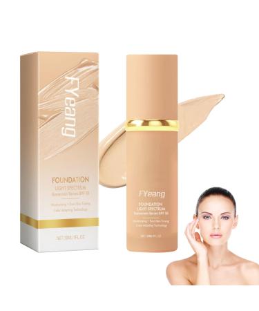 FYeang 4-In-1 Foundation Liquid Moisturizing Even Skin Toning Color Foundation Medium Spectrum Hydrating Medium full Coverage Concealer Waterproof for Gym Sports Dancing