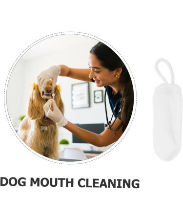 Kisangel 10pcs Pet Cleaning Finger Cots Dog Kit Dog Dental Care Brush Cleaning Supplies Puppies Nylon White - Buy Online on GoSupps.com