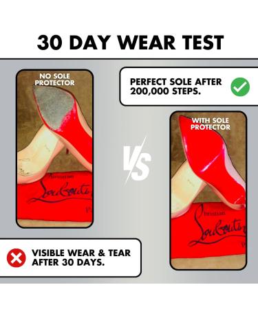 SneakerSoul 6-Pack High Heel Sole Protector Self Adhesive Shoe Bottom Protector Silicone Anti Slip Shoe Grips on Bottom of Shoes Sole Guard Non Slip Pads for Shoes (Medium 6" by 5" Clear)