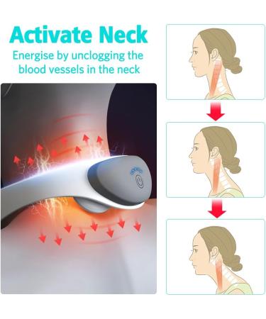 Buy Ems Neck Massager 5 Modes Wireless Device for Muscle Pain Relief & Lymphatic Drainage - Buy Online on GoSupps.com