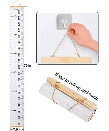 Smlper Kids Height Chart Wall Hanging Ruler Canvas Growth Baby Nursery Decor 79x7.9 (Sun) White - Buy Online on GoSupps.com