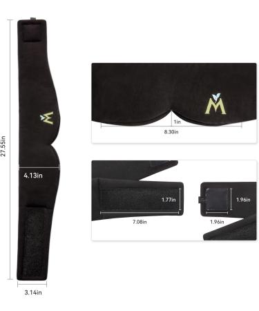 Mavogel Modal Sleep Mask - Comfortable Light Blocking Eye Mask for Travel & Yoga | Adjustable Full Eye Cover for Men & Women (Black - Buy Online on GoSupps.com