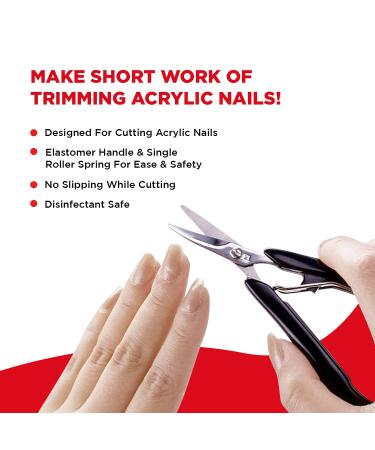 SEKI EDGE SS-201 Acrylic Nail Scissors - Precision Stainless Steel Cuticle Trimmers for Professional Nail Care - Buy Online on GoSupps.com