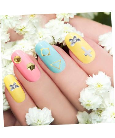 POPETPOP 72 Boxes Nail Art Accessories Nail Art Decor Jewel Stickers Nail Stickers for Nail Art Stickers for Nails Nail Art Decals 3D Charm Zinc Alloy White Nail Supplies - Buy Online on GoSupps.com