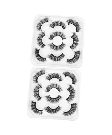 minkissy 10 Pairs Eyelashes Cosmetic Lashes Fake Eyelash Girls Fake Lash Handmade Eye Lashes Soft Light Fake Lash Long Fake Lash Makeup Lash Fake Lashes Natural Faceplate Make up Fiber Miss