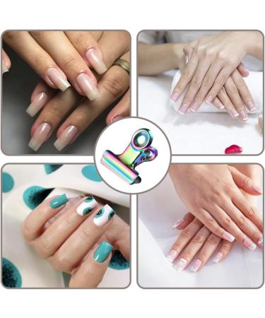 10 Pcs Nail Extension Clips Colourful Nail Pinching Clips Nail Sturdy Manicure Fiber Clips for the Extension of Fibreglass and Nail Art - Buy Online on GoSupps.com
