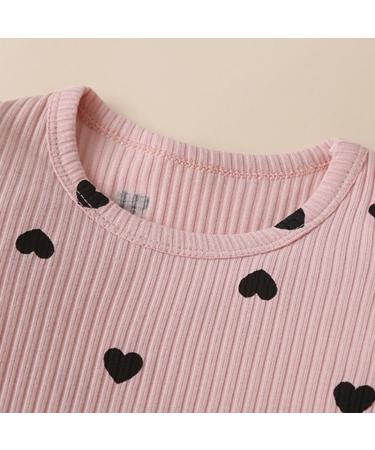 UUAISSO Baby Girls Cow Print Ruffle Long Sleeve Outfit 12-18 Months | Pink Hearts - Buy Online on GoSupps.com