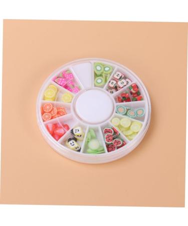 Mipcase Nail Beauty Accessories 12 manicure drill disc nail art decor Soft pottery accessories polymer clay DIY decoration for nail manicure tool boxed Manicure tools nail art tools fruit - Buy Online on GoSupps.com