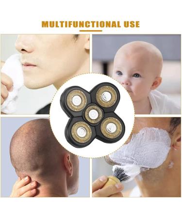 Replacement Shaver Blade Heads - 5 Heads Electric Razor for Beard & Face - Easy Install (Black+Gold) - Buy Online on GoSupps.com