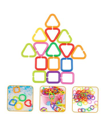 Ibasenice 175 PTH Geometric Chain Buckle Baby Rings Toy - 5 Colorful Toddler Chain Play Set for Crib 5.5x5.5cm - Buy Online on GoSupps.com