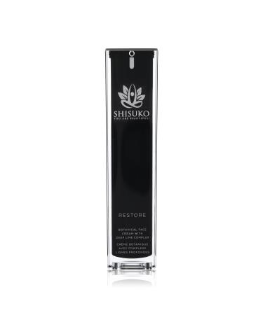 Shisuko Restore a luxurious emollient for complete hydration. Fine line eraser. Optimized for dry normal and sensitive skin. Formulated with Vitamin E and Magnesium 1.35 oz