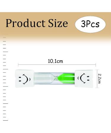 Smiley Hourglass Toothbrush Timer for Kids - 3-Piece Colored Sand Egg Watch | Ideal for Brushing Teeth & Kitchen Use - Buy Online on GoSupps.com