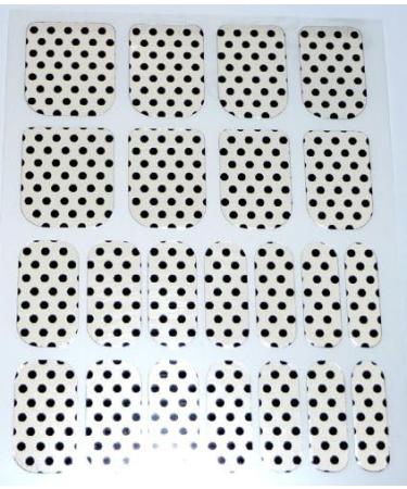 Chix Nails Polka Dot Minx Trendy Style Fingers Toes Vinyl Foils Nail Wraps Black on Silver - Buy Online on GoSupps.com