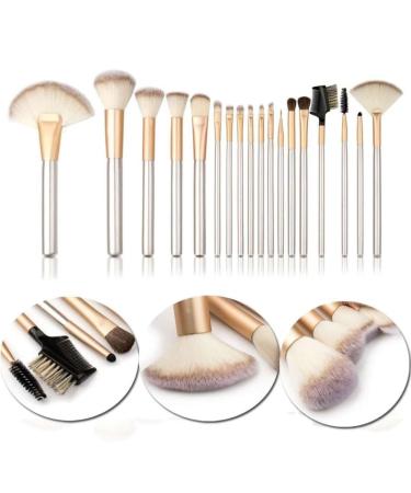 12-Piece Beige Makeup Brush Set | Essential Beauty Tools for Beginners | 18cm Quality Brushes - Buy Online on GoSupps.com
