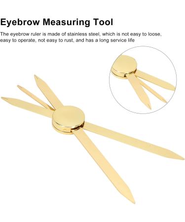 Adjustable Eyebrow Ruler with Compass Design Stainless Steel Simple and Convenient Measurement Symmetrical Eyebrow Shape with Effective Solutions - Buy Online on GoSupps.com