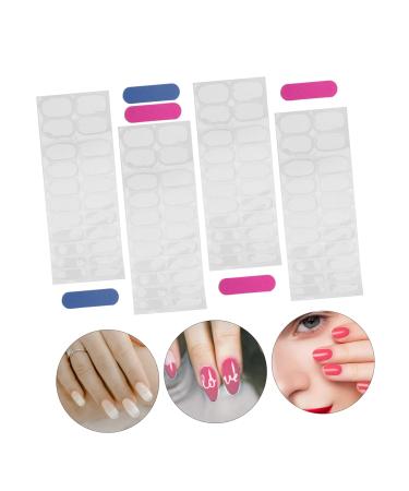 Housoutil 5 Sheets Nail Stickers Nail Care Tool Clear Nail French Manicure Nail Wraps Clear Gel Nail Strips Gel Strips Nail File Gel Wraps Nursing Kit Double Row Double Sided Tape - Buy Online on GoSupps.com