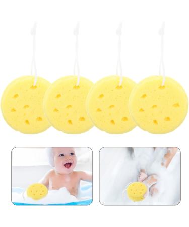 FRCOLOR 4pcs Round Bath Sponge Set | Exfoliating Loofah & Shower Puff for Spa | Natural Bath Scrubbers for Women & Kids - Deep Cleaning Accessories - Buy Online on GoSupps.com