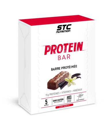 STC NUTRITION - Protein Bar - Protein bar enriched with vitamins & minerals - Maintenance of muscle mass - 14g of protein per bar - Box of 5 bars