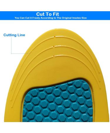 Insoles for Men & Women - Shock Absorption Comfort Inserts for Running Walking Hiking & All-Day Support - Buy Online on GoSupps.com