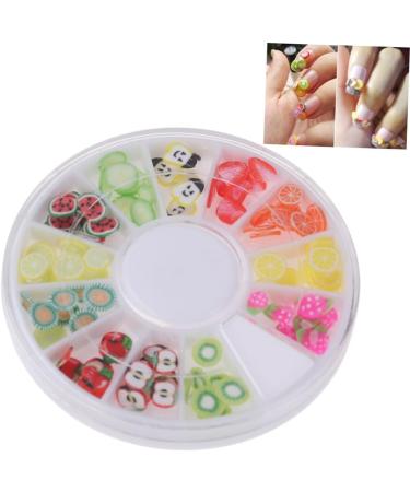 POPETPOP 12 Nail Protector Fruit Nail Charms Nail Art Decorations Eco-friendly Nail Decor Nail Decorations for Nail Art Fruit Decor Manicure Tool Polymer Clay Slices for Nail Boxed Decorate - Buy Online on GoSupps.com