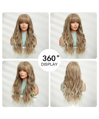 Buy Oefei Long Light Brown Blonde Wig - Natural Wavy Synthetic Hair Heat-Resistant for Daily Party & Cosplay Wear - Buy Online on GoSupps.com
