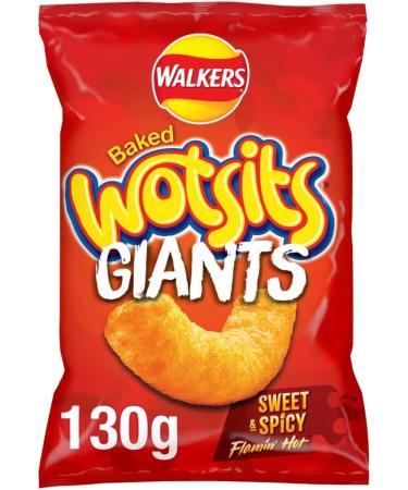 Walkers Wotsits Giants Sweet & Spicy Snacks Crisps 130 g - Buy Online on GoSupps.com
